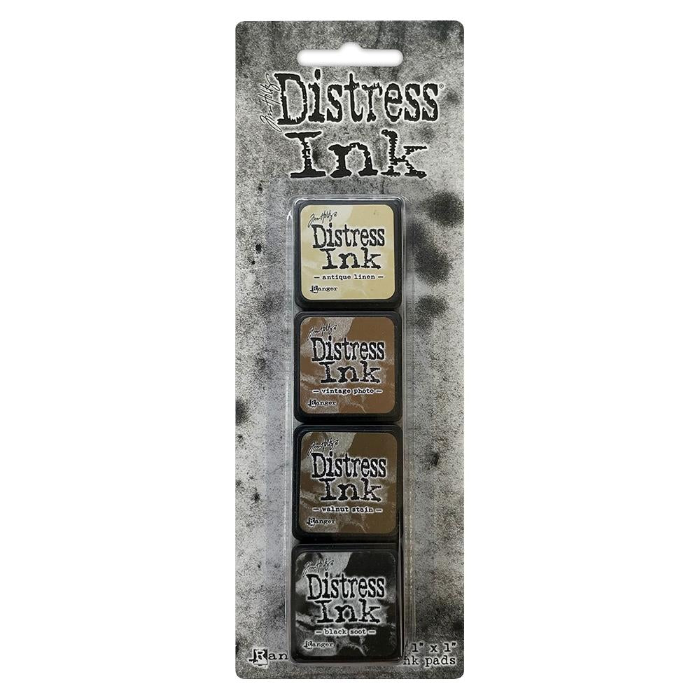 Tim Holtz Distress Mini Ink Pads 4/Pkg - Kit 3